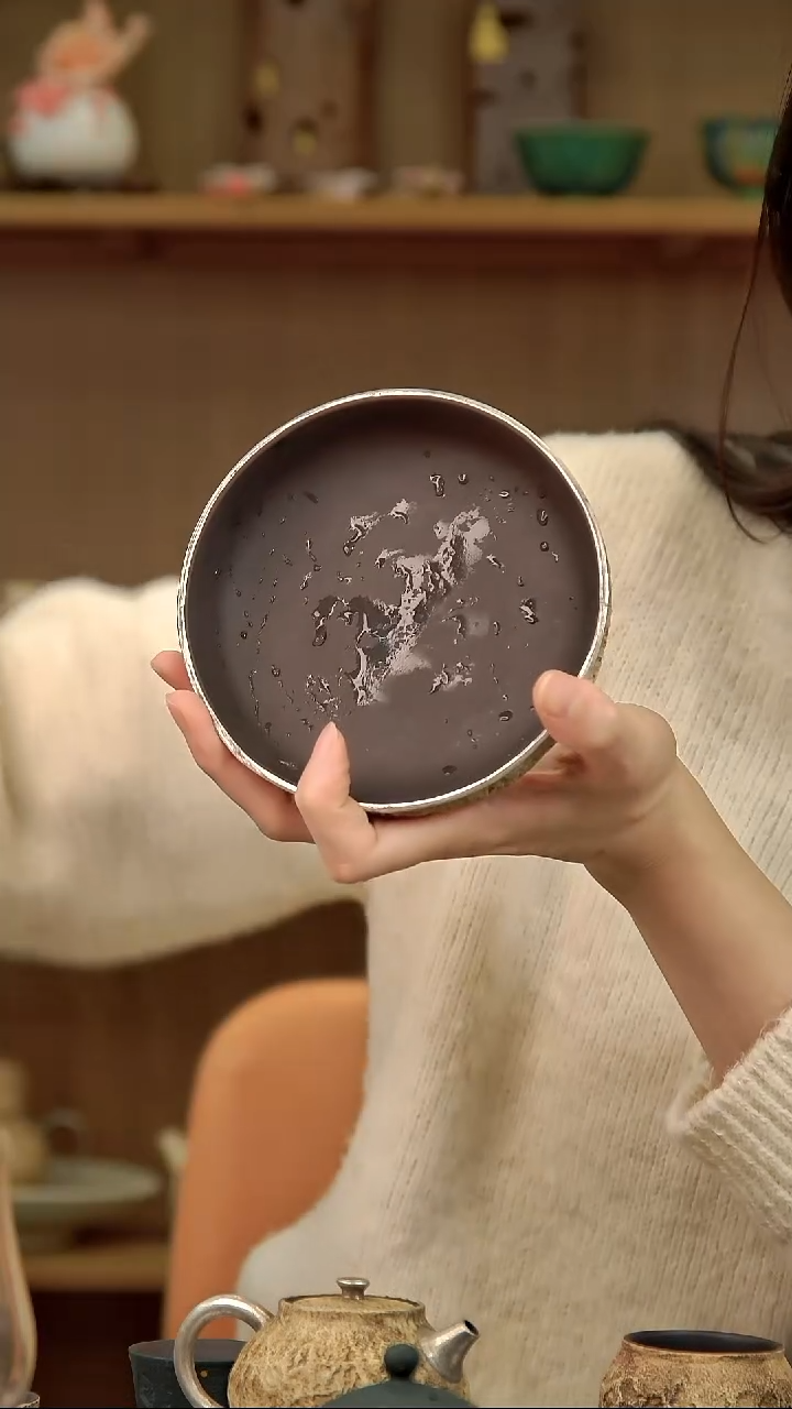 言野手作 粉引仿古三足壶承