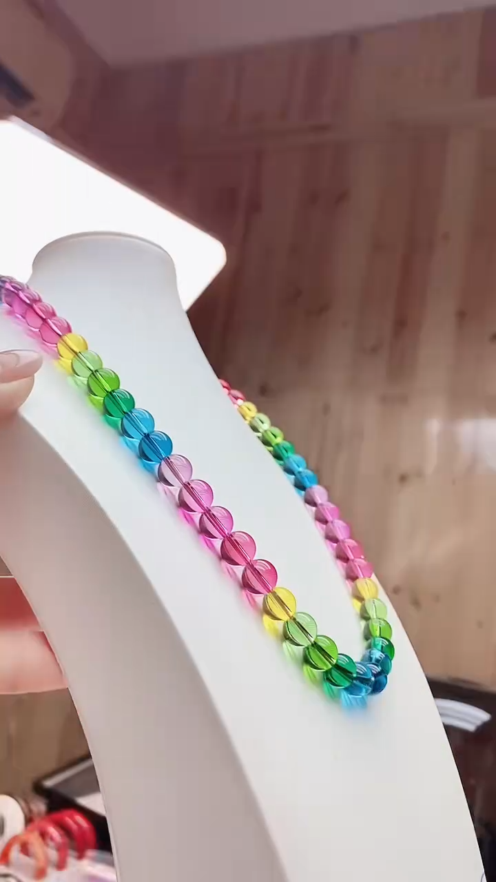 无非金属   以图为准 拍下即可 彩虹碧 10mm 妈妈链