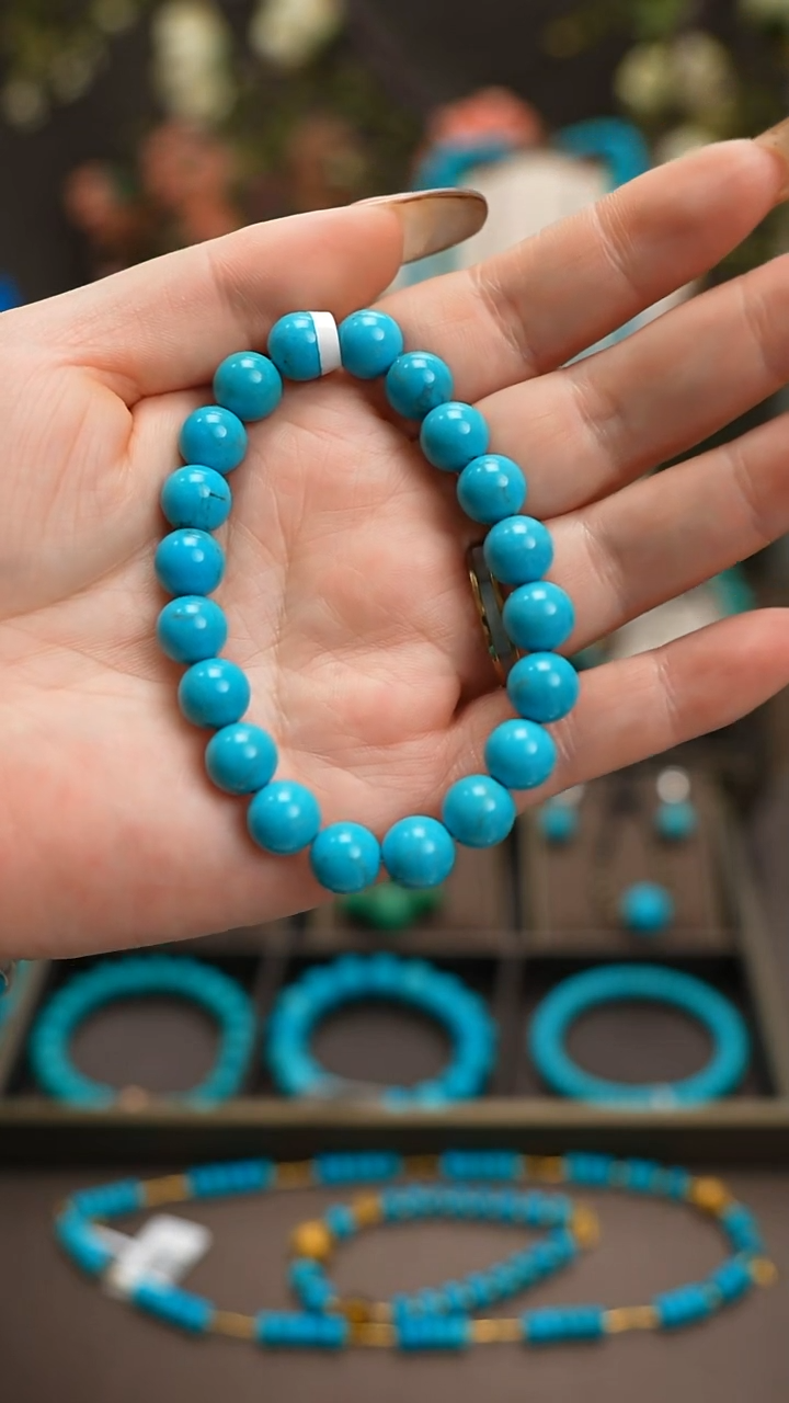 未镶嵌绿松石手串B0271