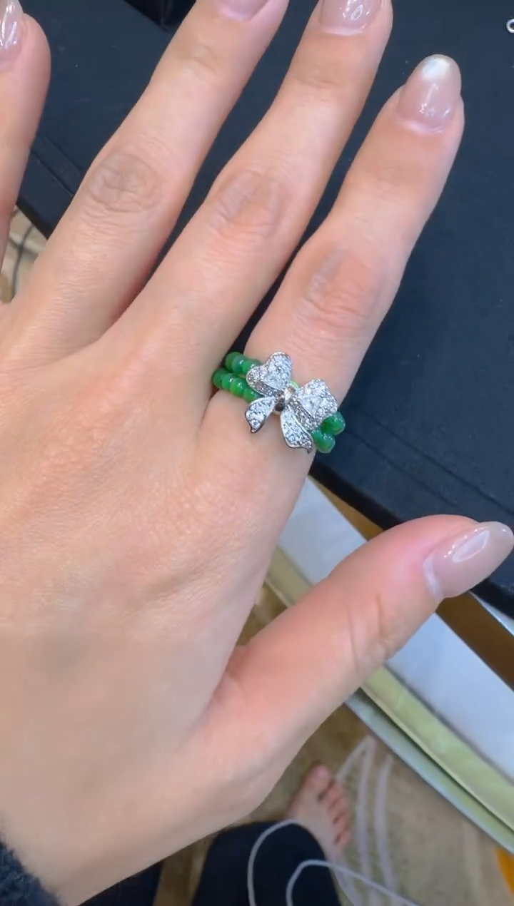 银S925镶嵌戒指翡翠多样性团购发一件