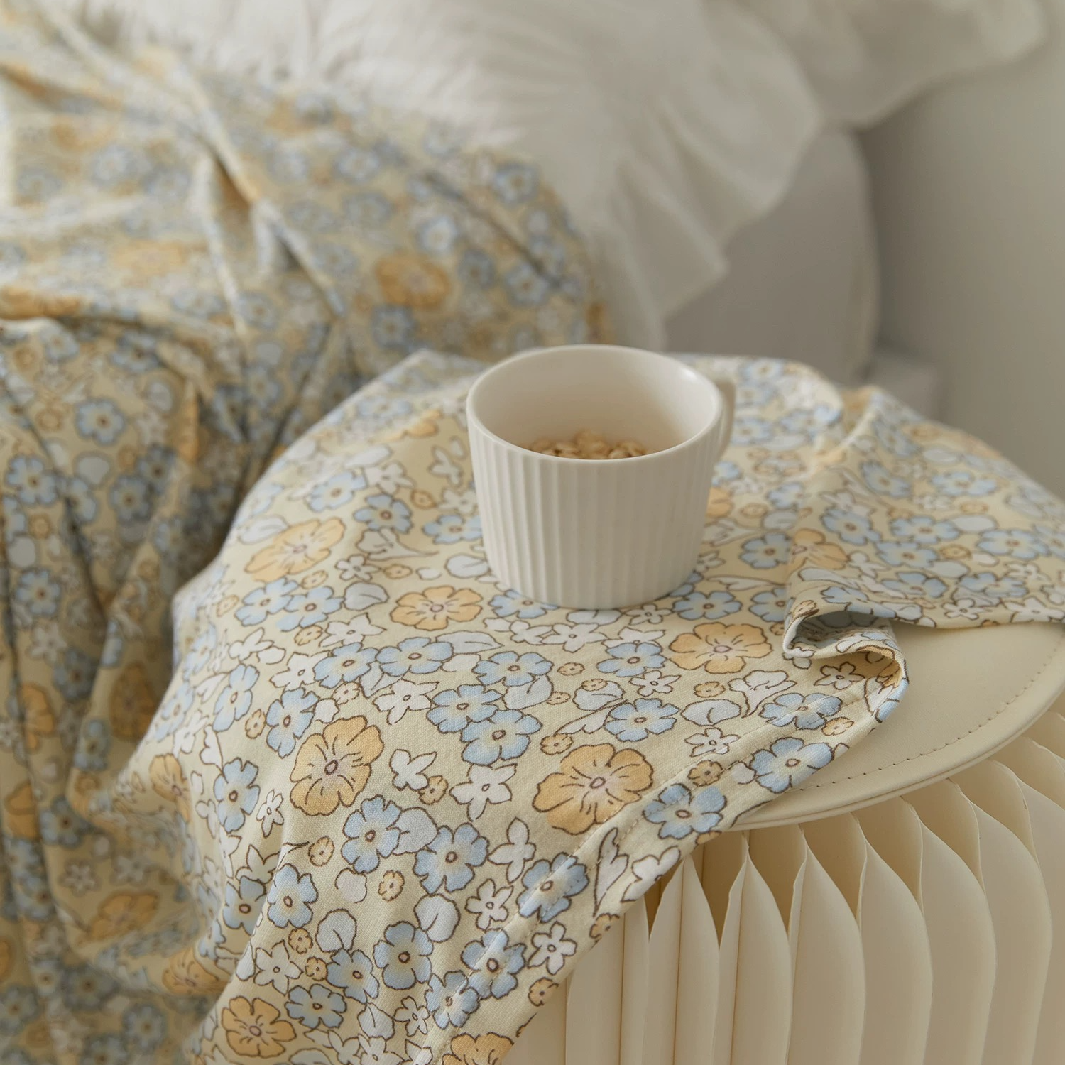 裸睡全棉针织棉床单床笠小碎花ins可爱卡通天竺棉单品纯棉床罩1.8