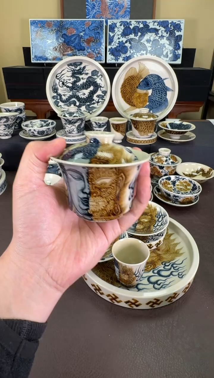 【闪购商品】二号釉一念之间马蹄盖碗