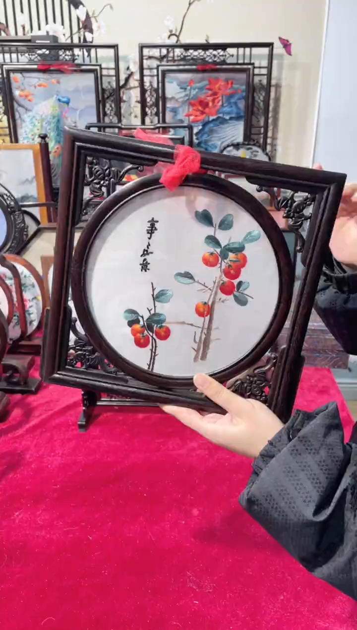 织绣精品苏绣手工刺绣，成品摆件73