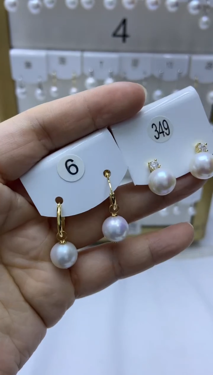 未镶嵌耳饰淡水珍珠6+349
