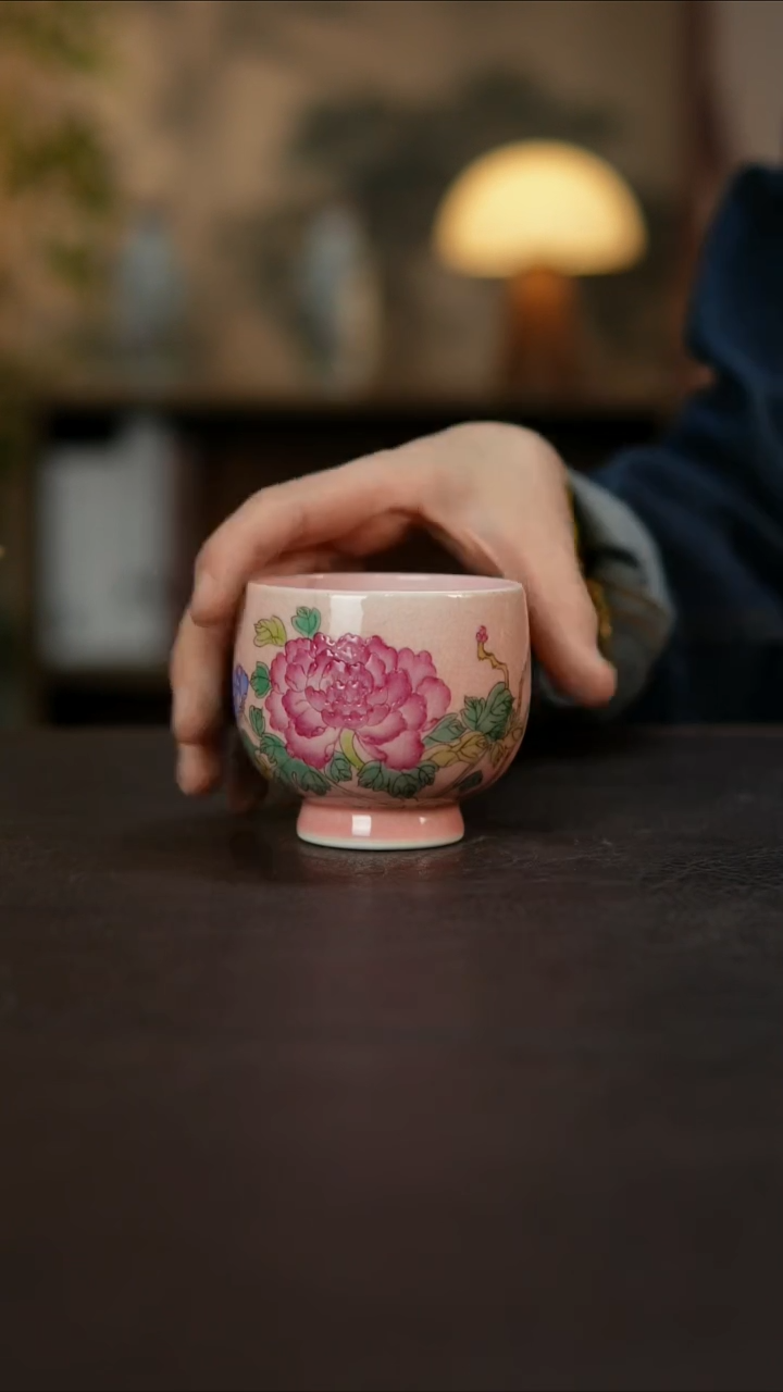 杯景德镇陶瓷杯碗柴烧多人