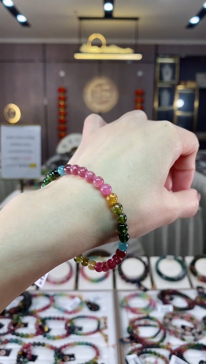 【闪购商品】碧玺单圈手串5mm+未镶嵌（多样性发一条）hon