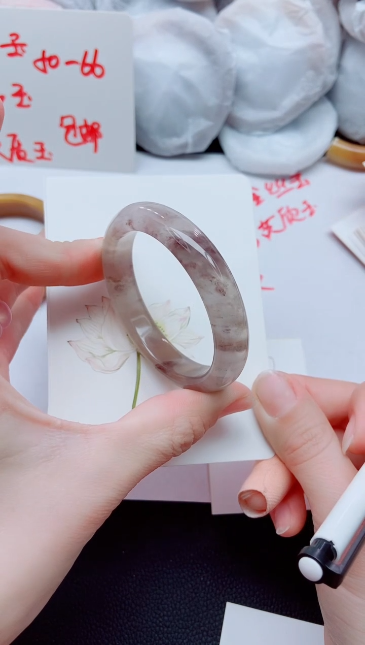 【闪购商品】石英质玉手镯未镶嵌K277-52-53