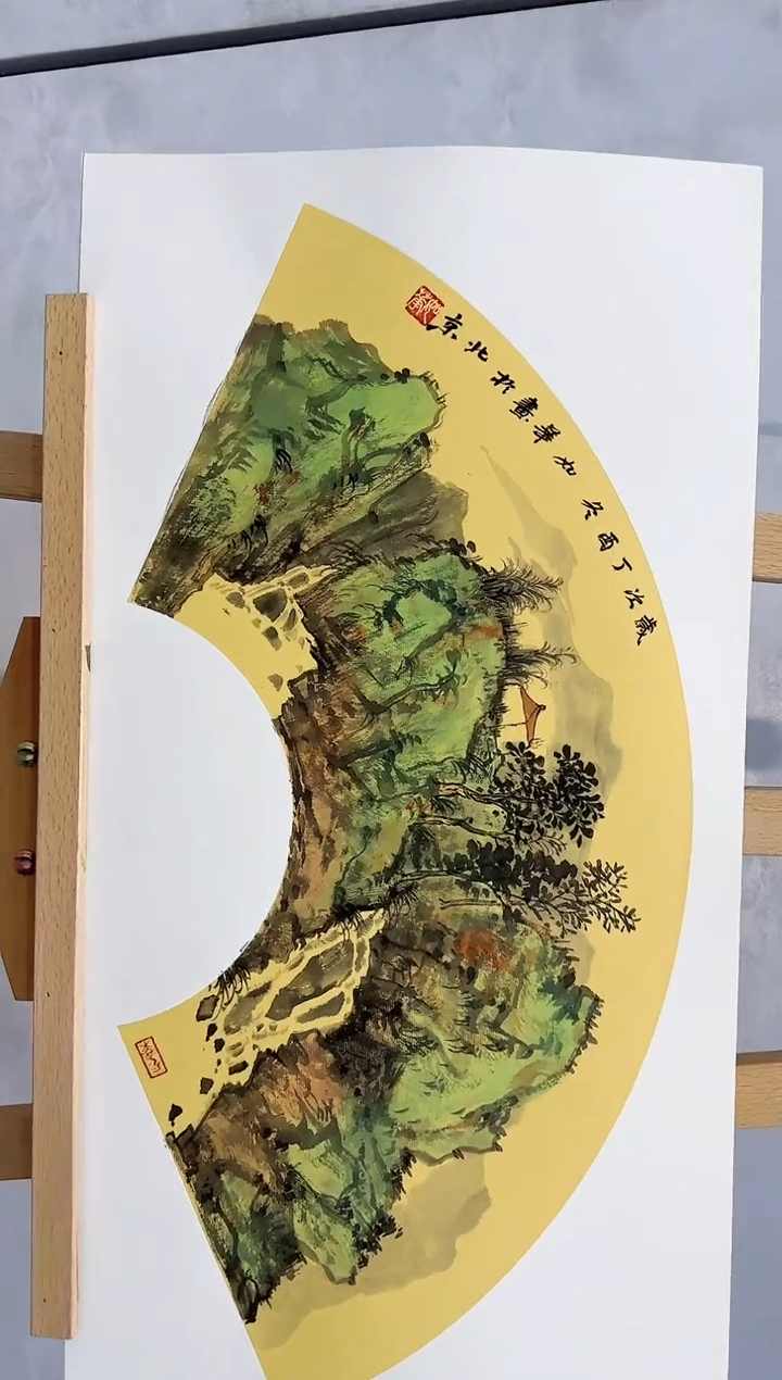 【闪购商品】折扇1炳山艺术----------潘如华作品