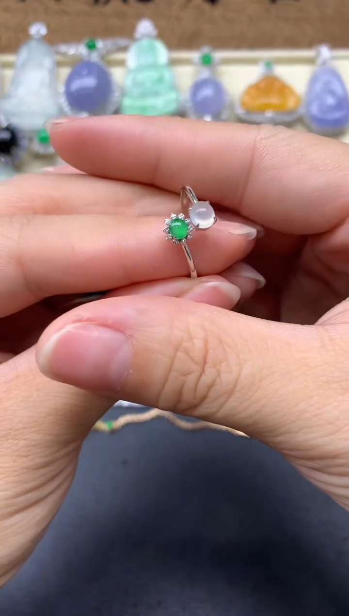 【闪购商品】翡翠戒指18K金镶嵌152-中国好珍宝