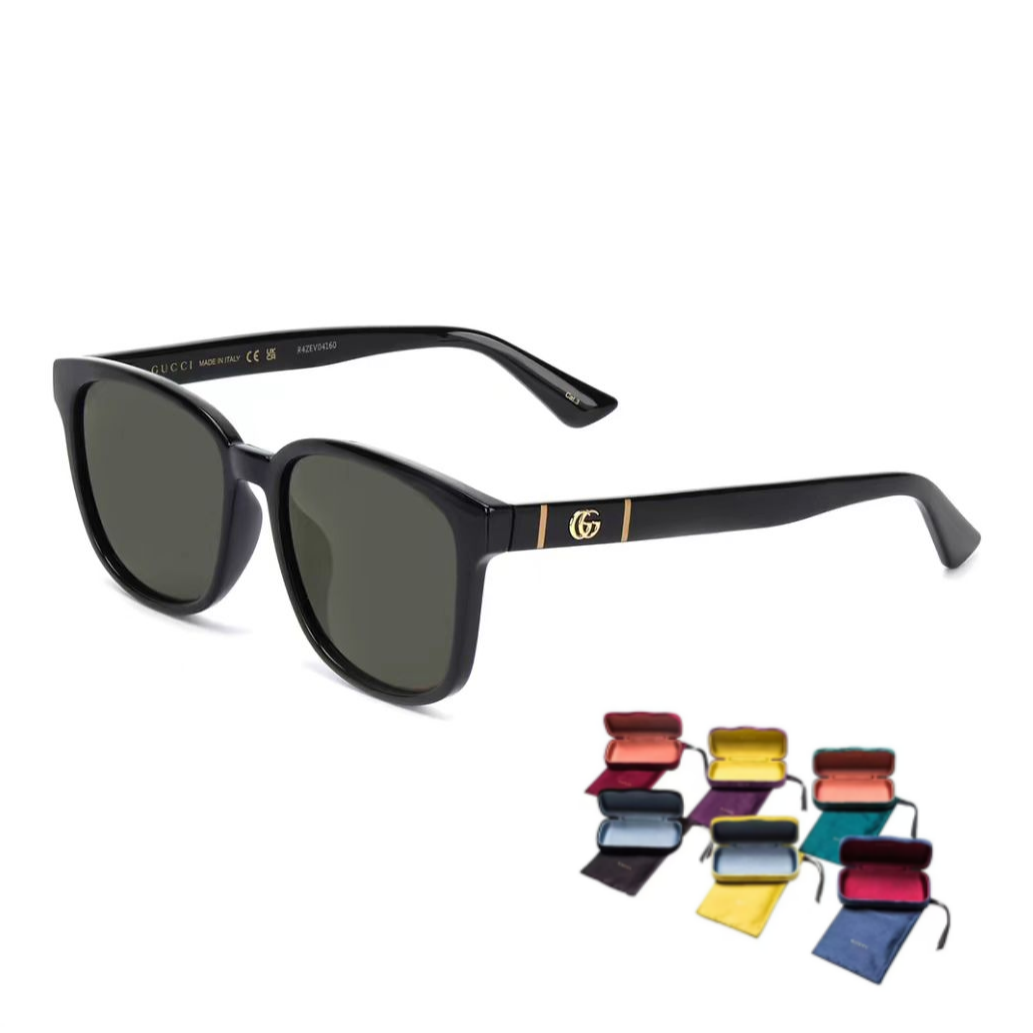 GUCCI/古驰 时尚方框方形太阳眼镜+品牌眼镜收纳盒GG0637