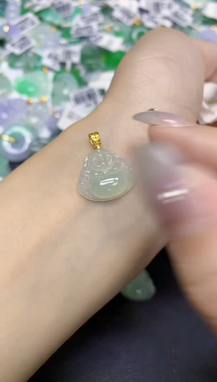 颈饰未镶嵌翡翠天然缅甸翡翠A货百元以上9元证书费自理