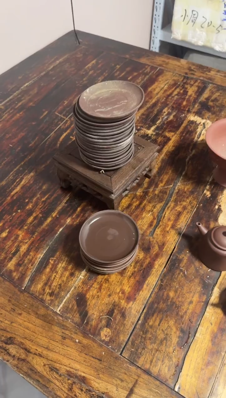 茶壶紫砂廖*紫泥盘子一个