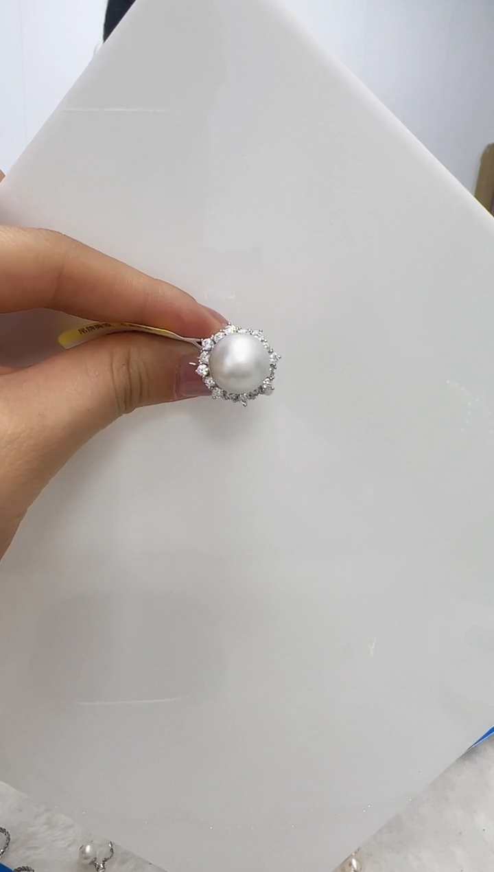 【闪购商品】海水珍珠DA银S925镶嵌戒指  V3323