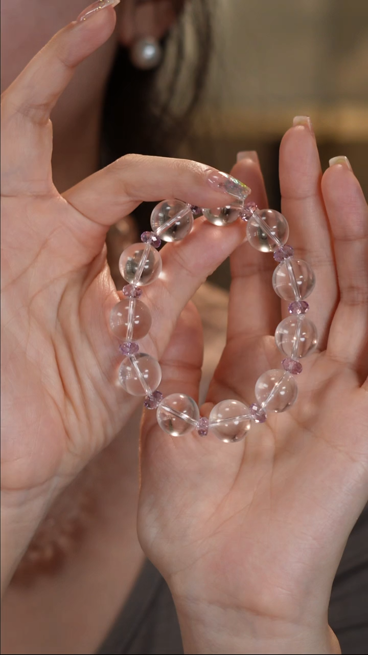 未镶嵌手串水晶品名葡萄水珠径14mm