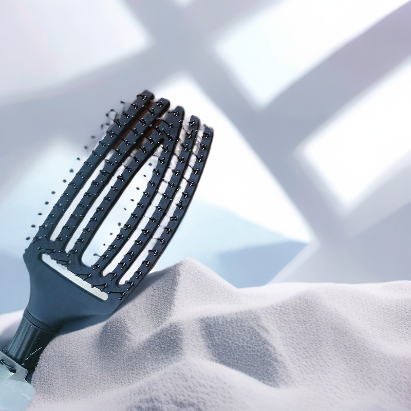 黑色双齿梳子家用