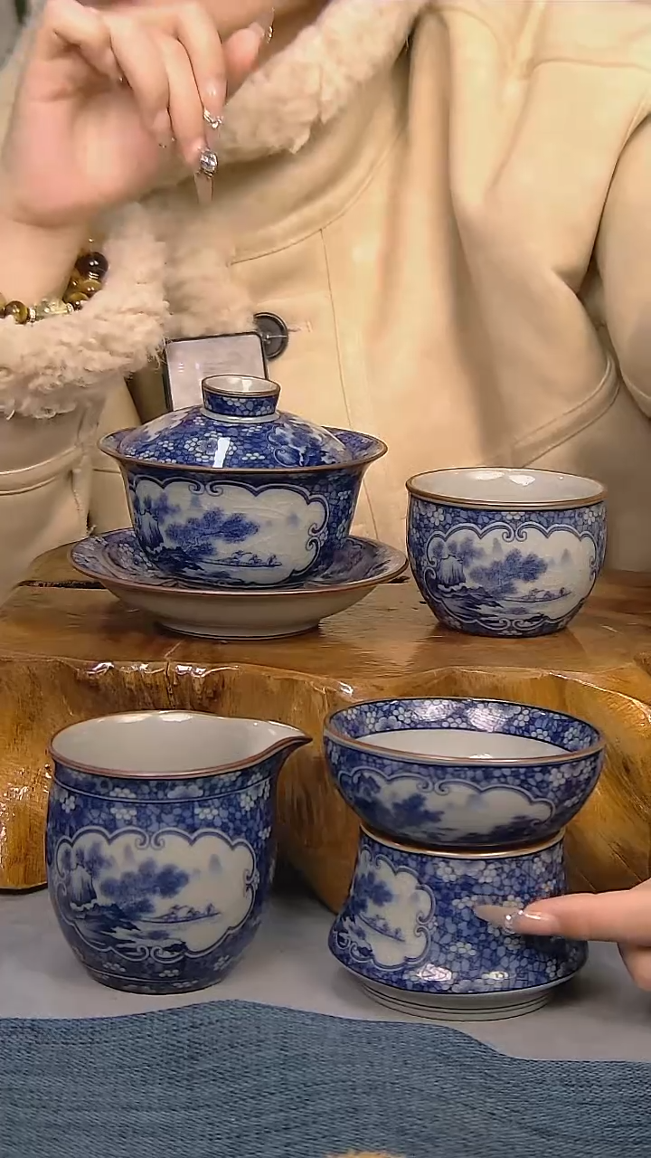 【闪购商品】4件套陶瓷茶具家用简装系列  