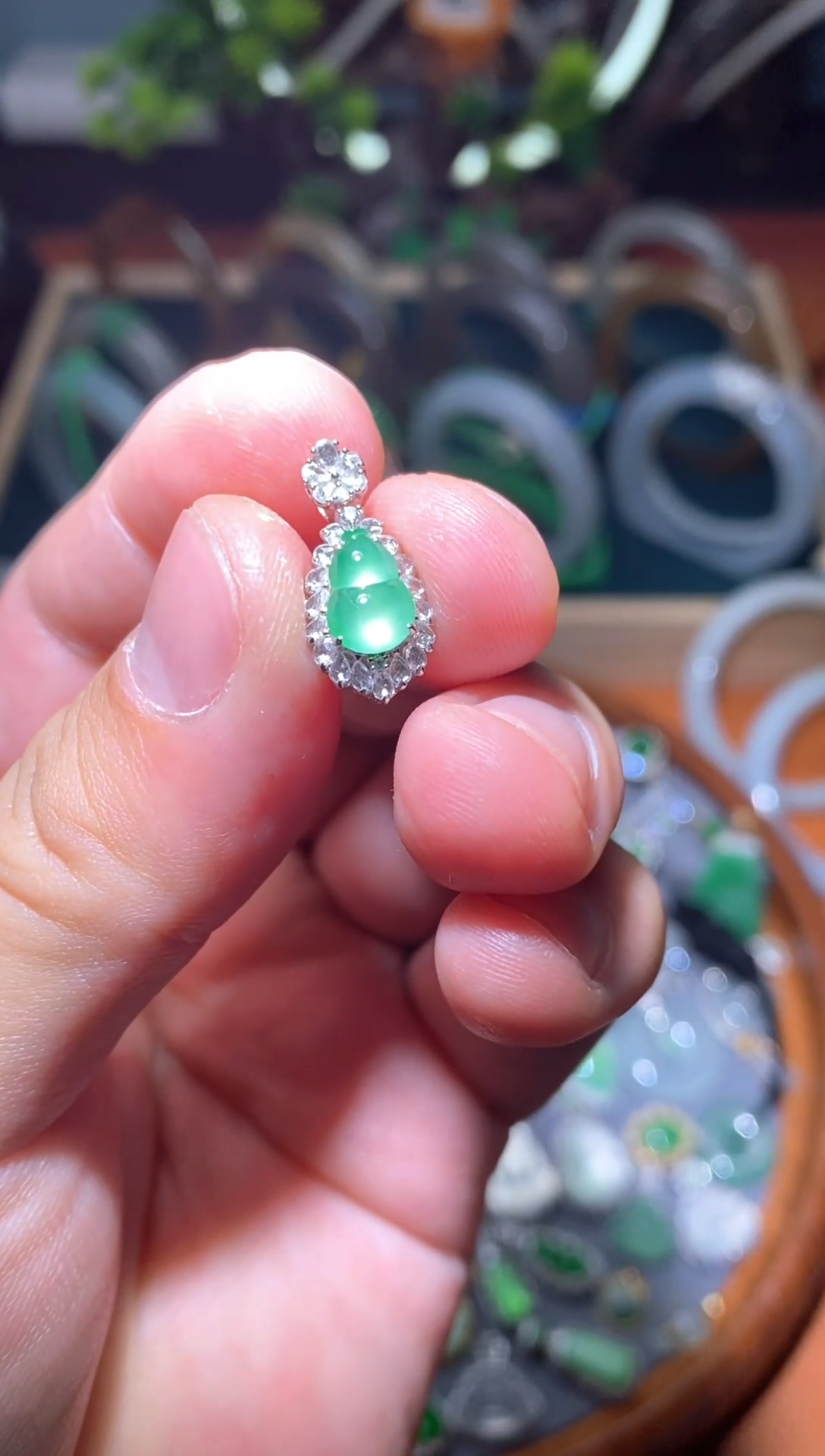 【闪购商品】翡翠颈饰18K金镶嵌/03/葫芦