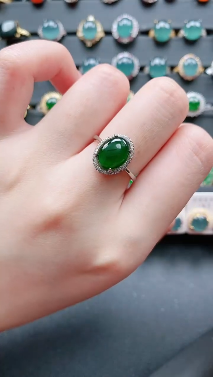 【闪购商品】翡翠戒指银S925镶嵌11111111