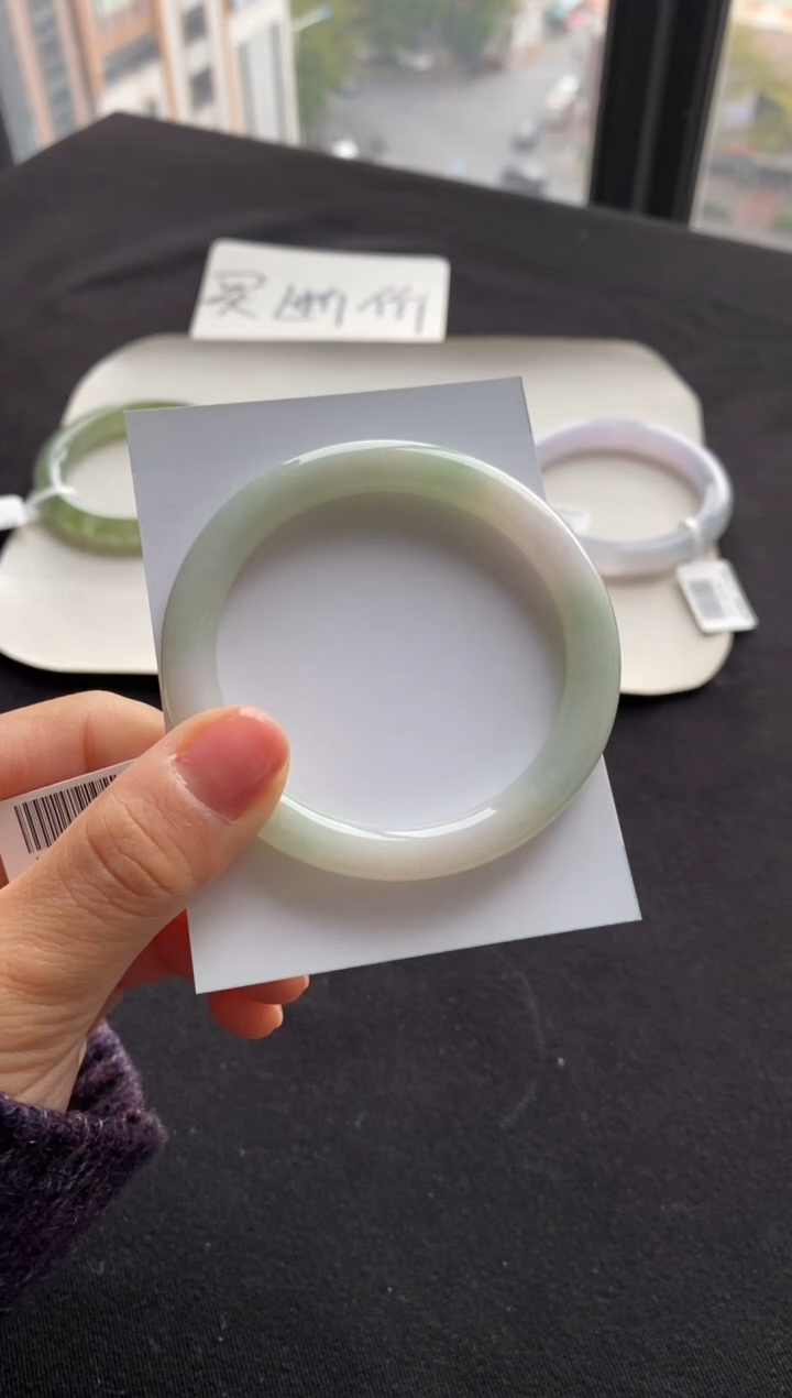 【闪购商品】翡翠手镯（圆镯）未镶嵌54圆条--不退不换