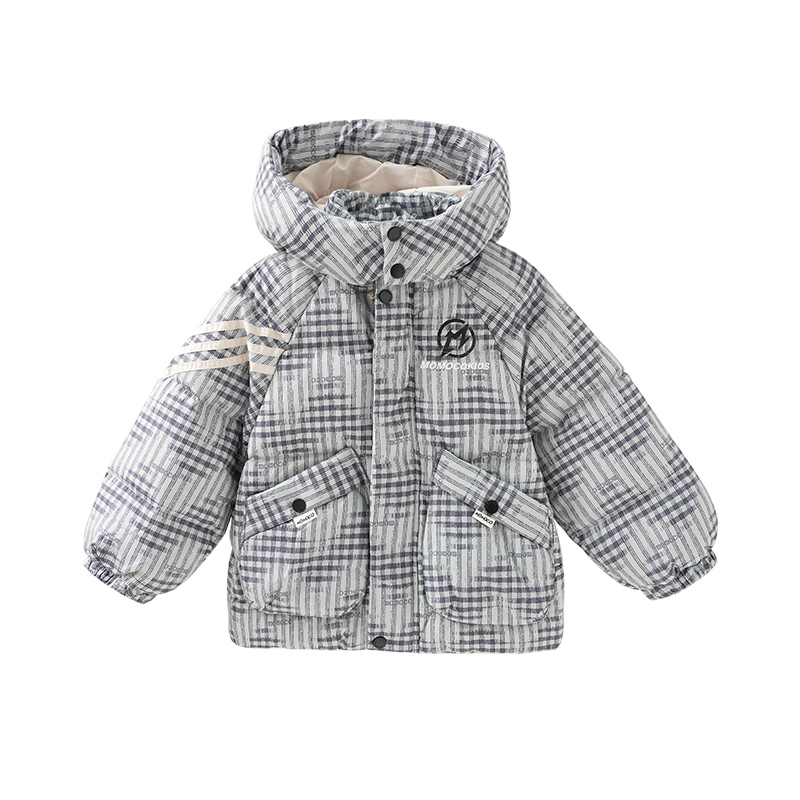 MOMOCO/玛米玛卡男童连帽羽绒服2025冬季新款中大童厚77430102012
