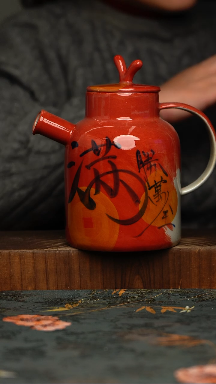 瓷片釉下彩手工手绘同款陶器