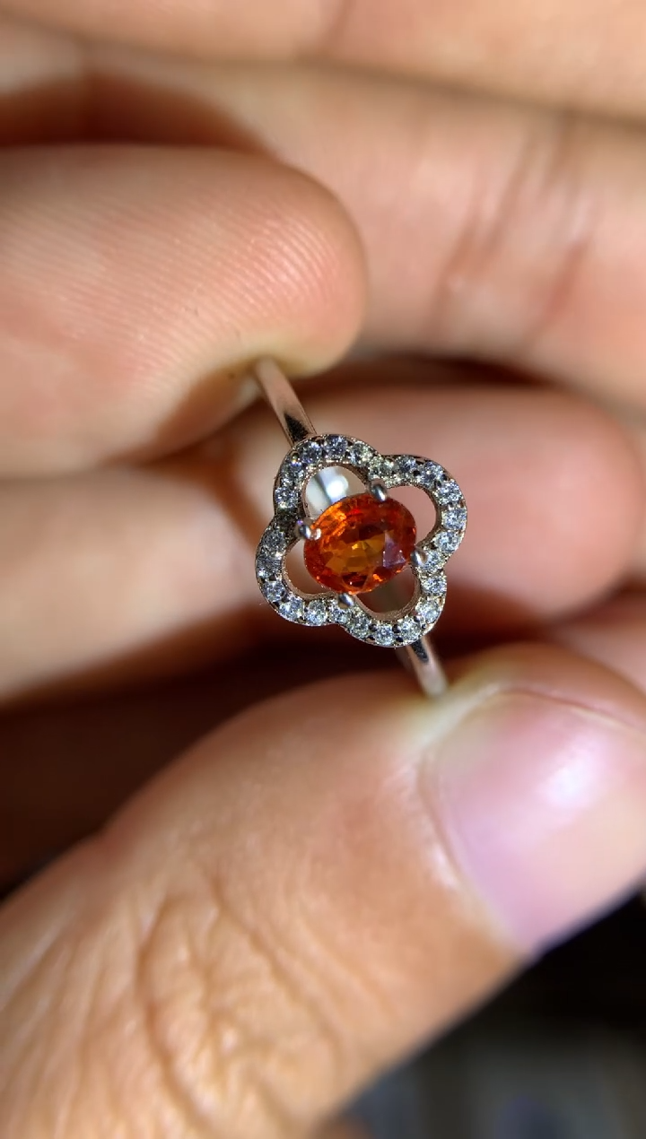 【闪购商品】蓝宝石戒指银S925镶嵌天然