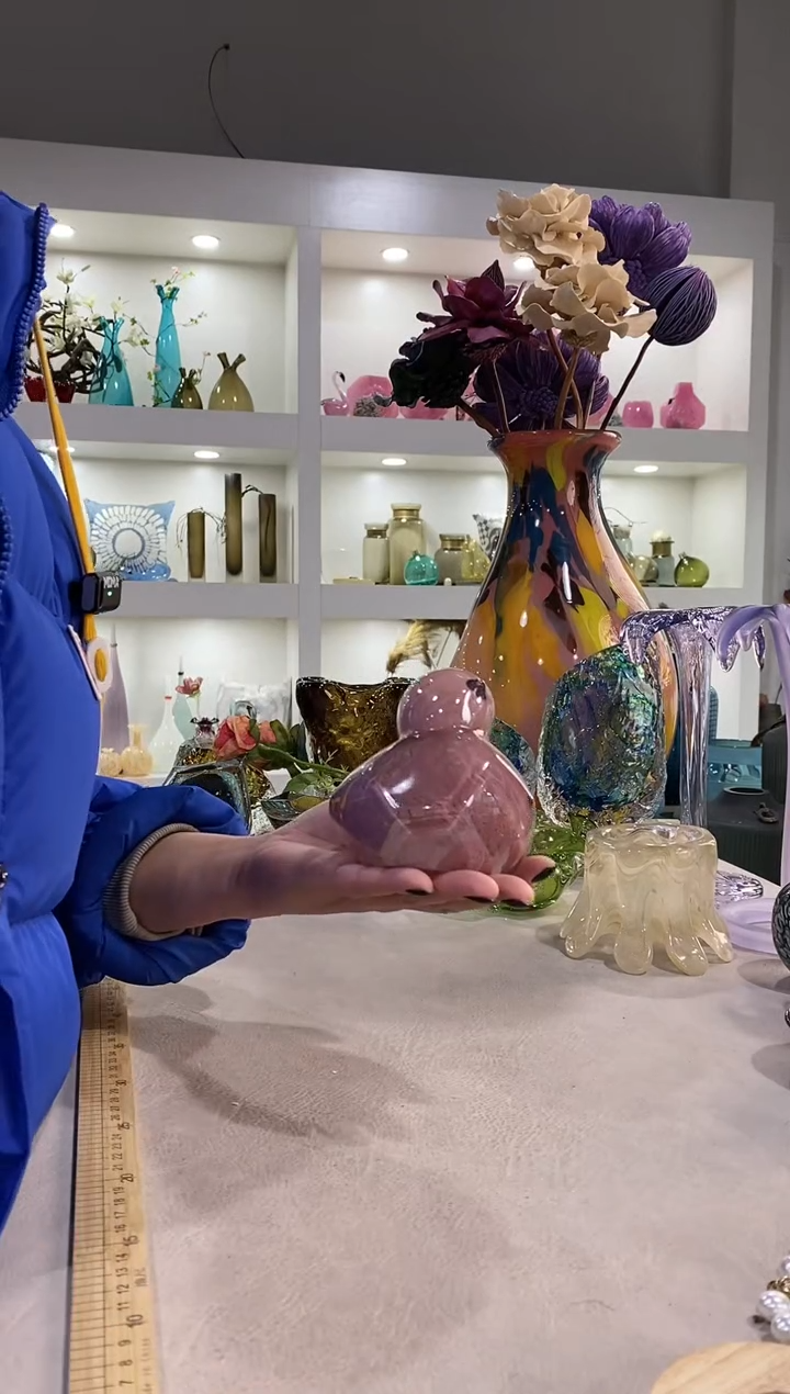 慕忆家手作琉璃花瓶瑕疵