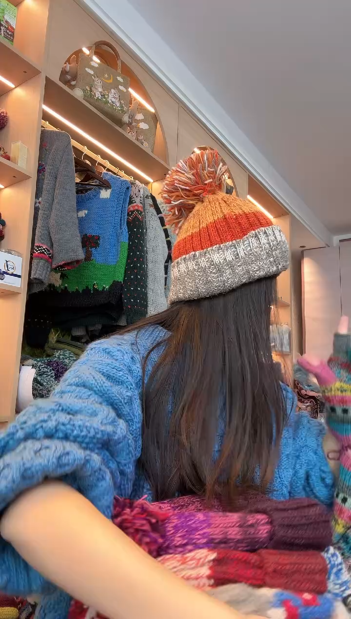 羊毛南瓜燕麦翻边帽