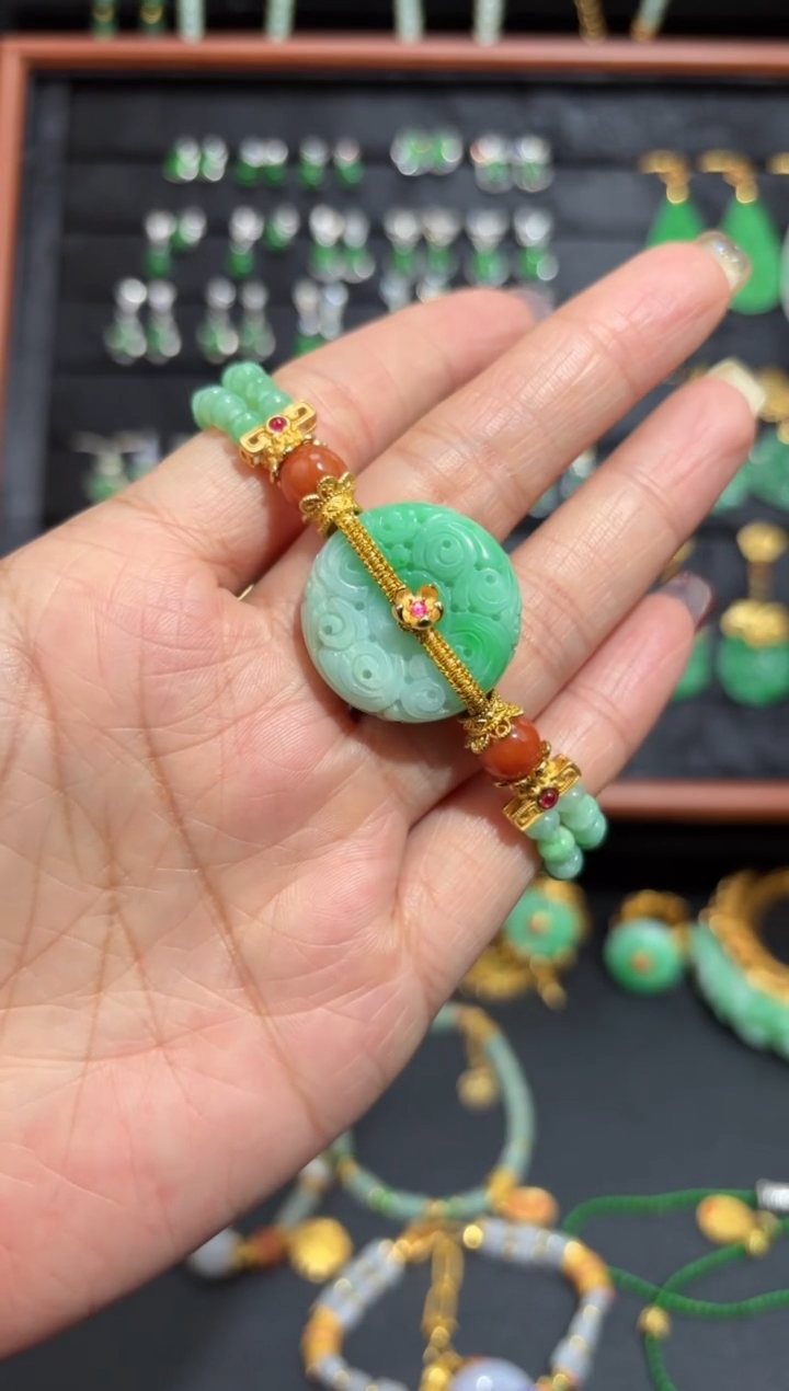 【闪购商品】翡翠颈饰银S925镶嵌缅/支持复检/一件