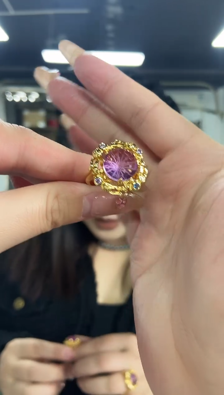 【闪购商品】水晶戒指未镶嵌多样性发其一颜色微差