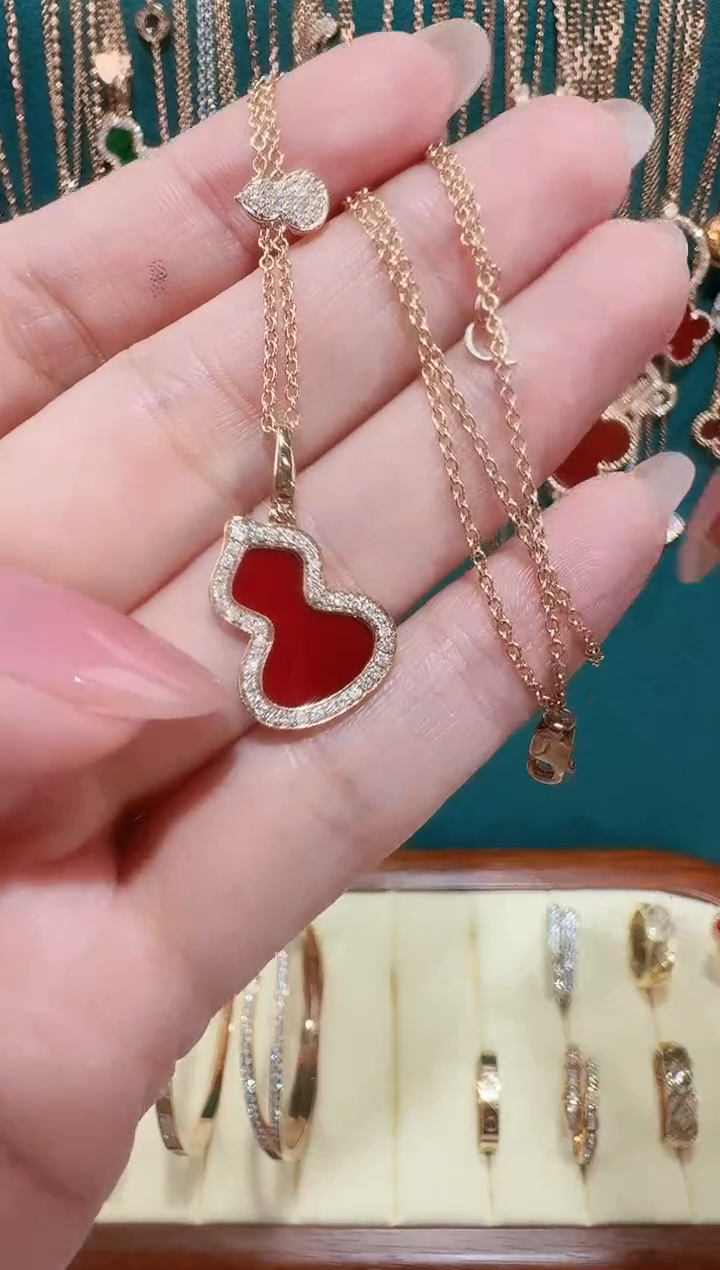 【闪购商品】钻石套链18K金镶嵌套链