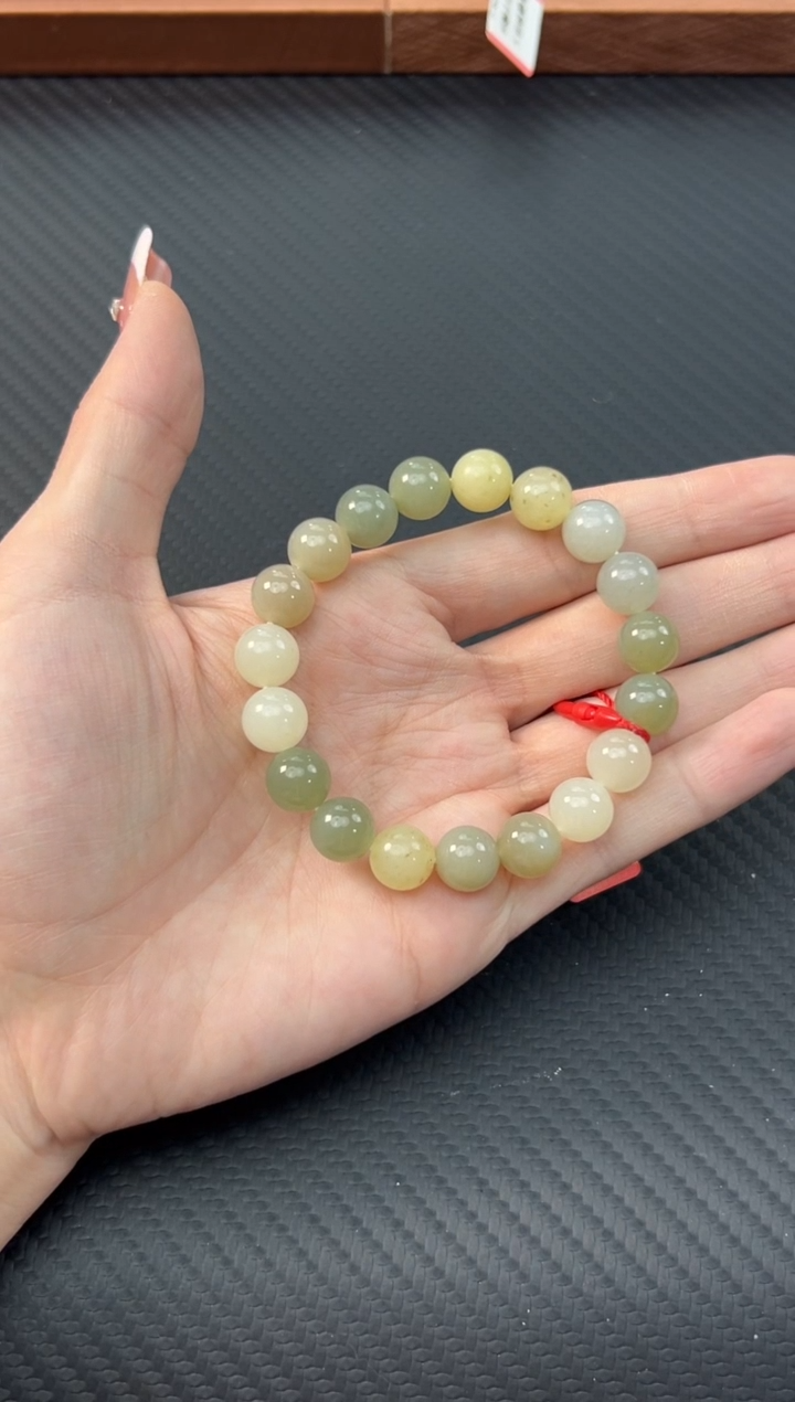 【闪购商品】和田玉手串未镶嵌若羌微色差多宝手串