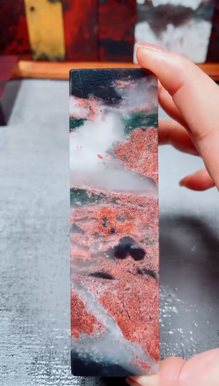 玉桂林鸡血玉素章--23