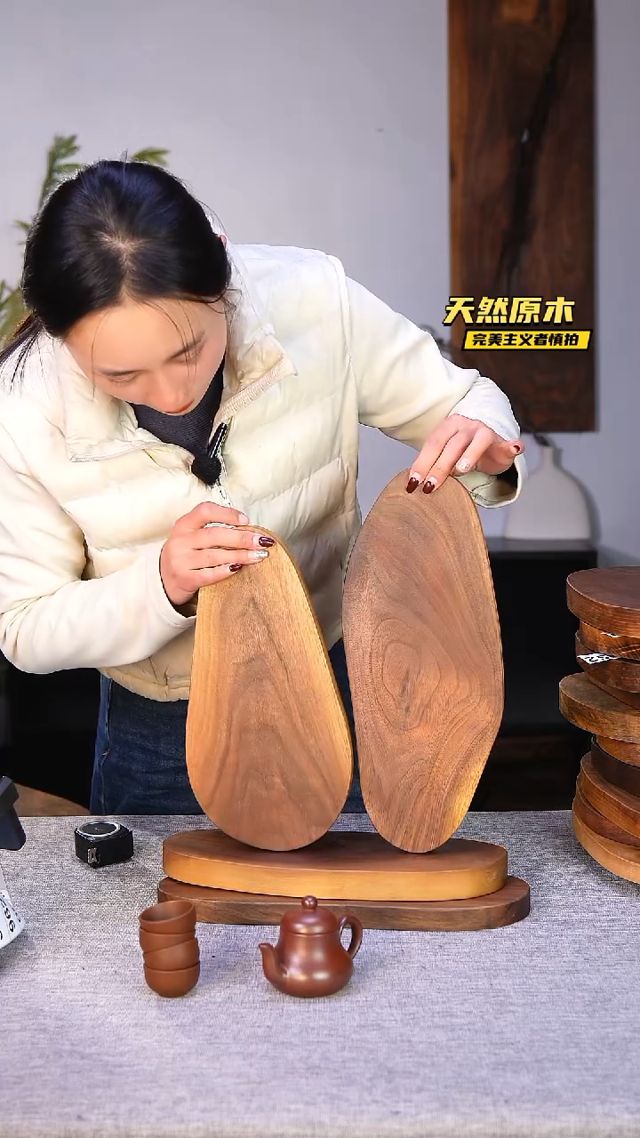 木北美黑胡桃原木.干裂疤结不属于商品质量问题完美主义者慎拍