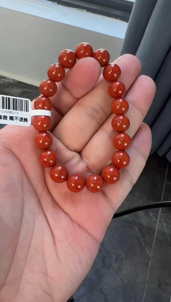 未镶嵌手链南红玛瑙A3瓦西双色手串10mm+