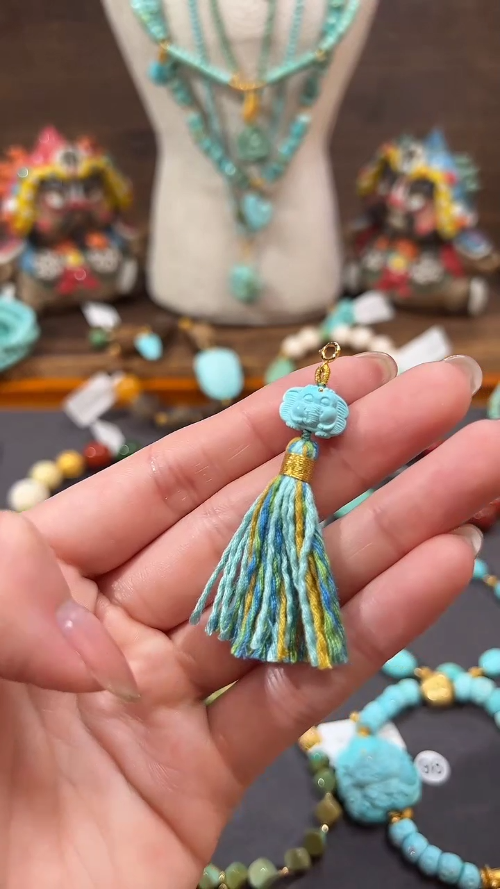 【闪购商品】绿松石提溜18K金镶嵌绿松石提溜