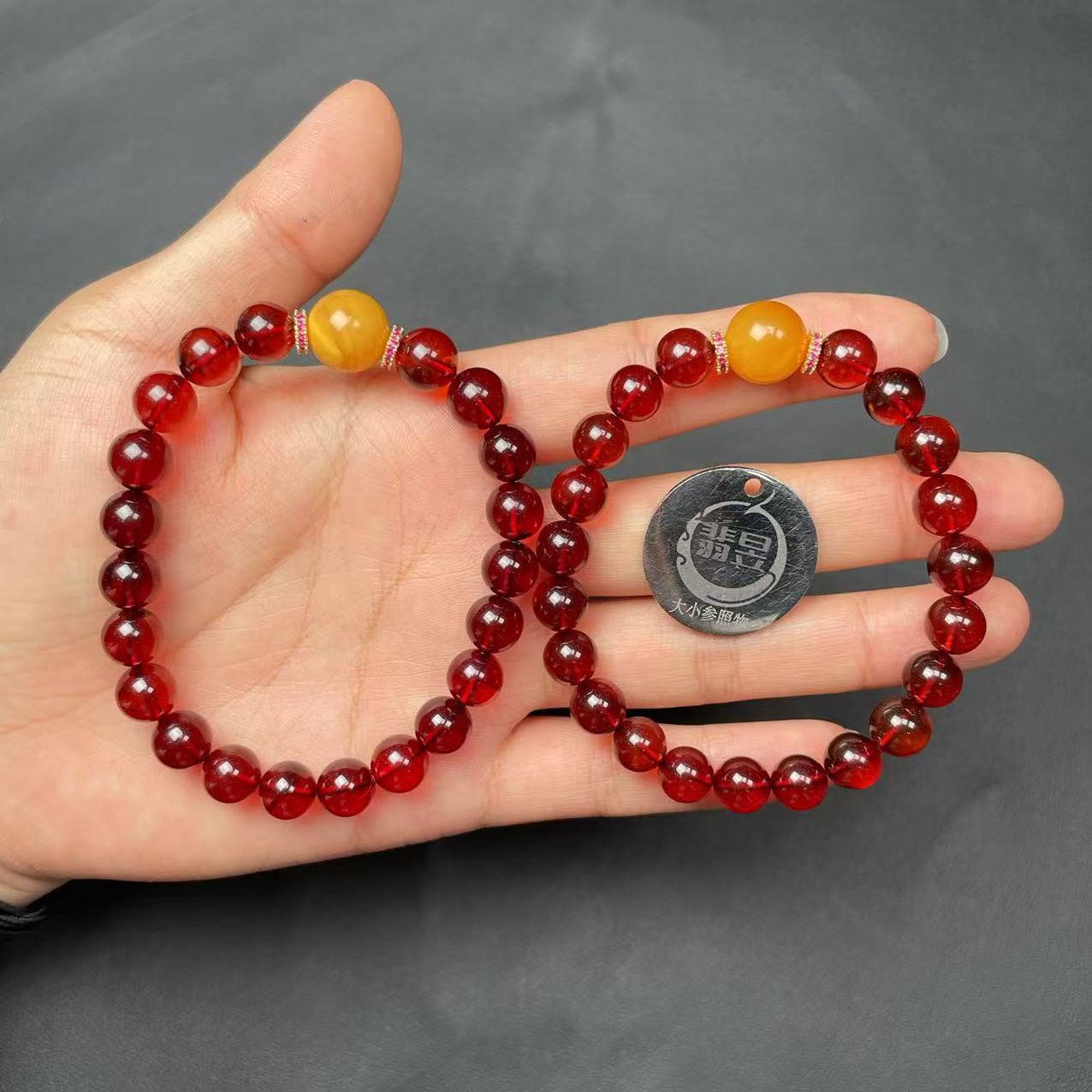 翡昱-N15-49261-琥珀手串/约8+/约20颗/-多样性发其一C