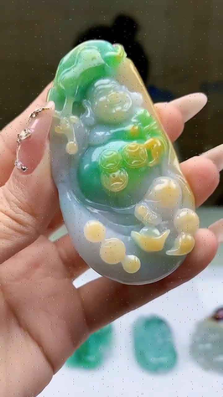 【闪购商品】定制翡翠未镶嵌4902ty-毛货挂件229