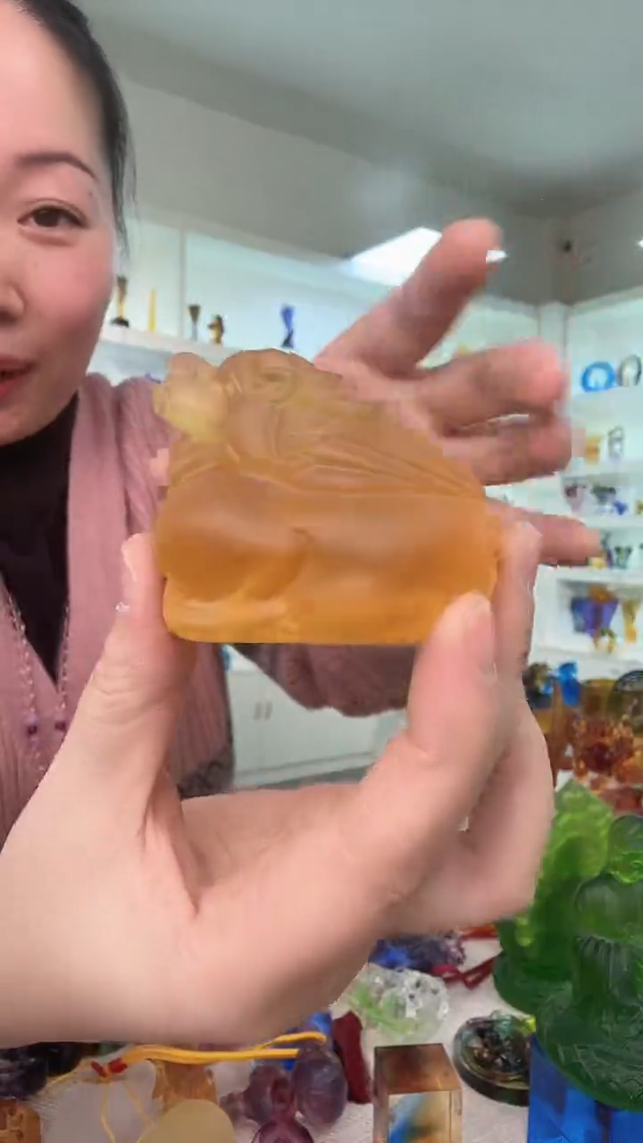 手工艺品琉璃龙把件