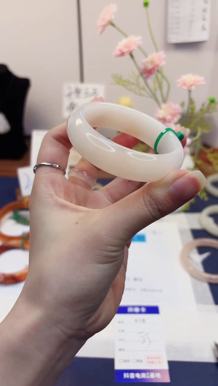 【闪购商品】石英质玉手镯未镶嵌418-财气镯-圈口55