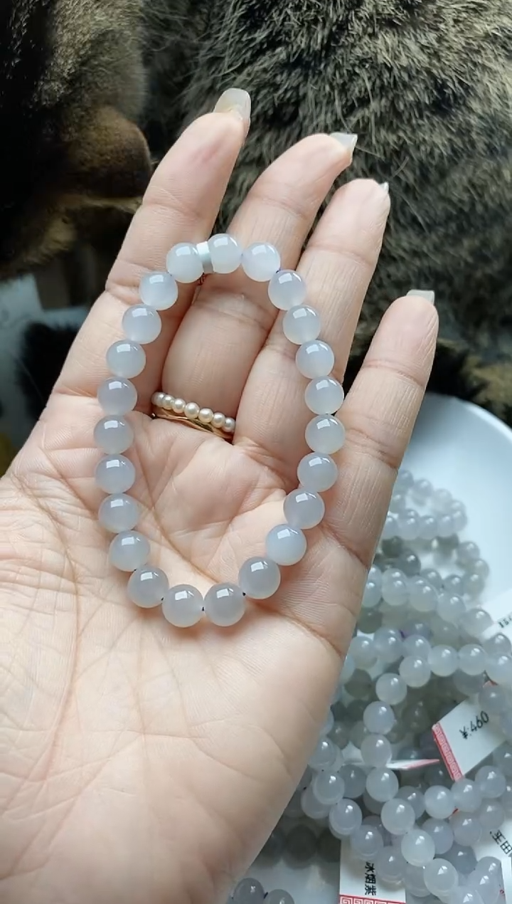 【闪购商品】和田玉手链未镶嵌冰紫140一条