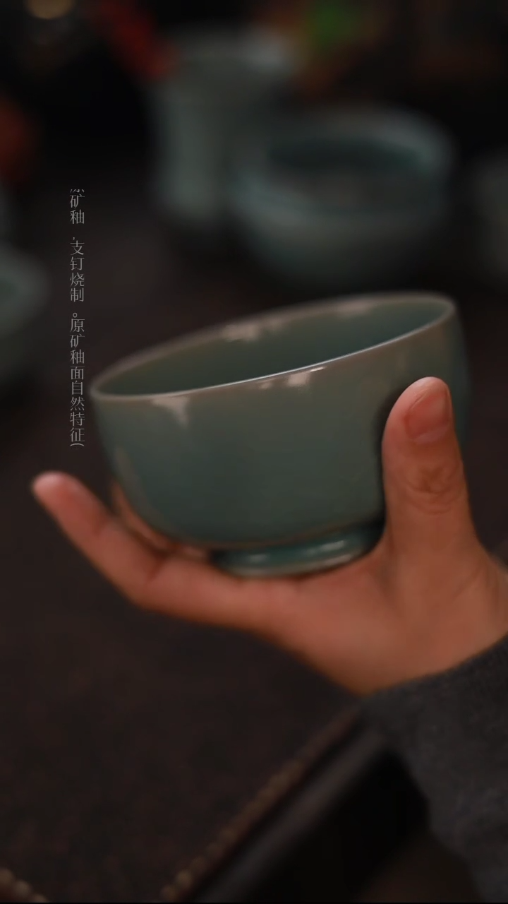 【闪购商品】杯一级品青绿仿古罗汉小碗