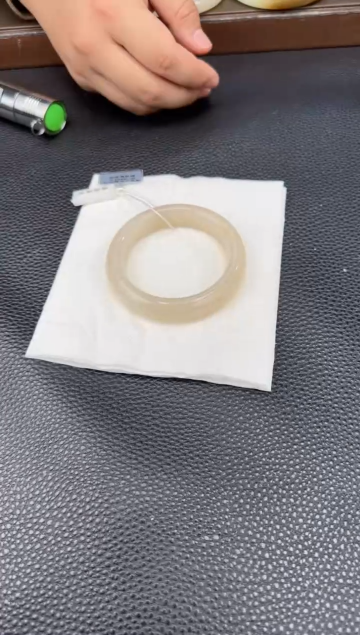 未镶嵌手镯和田玉藕粉手镯53-58