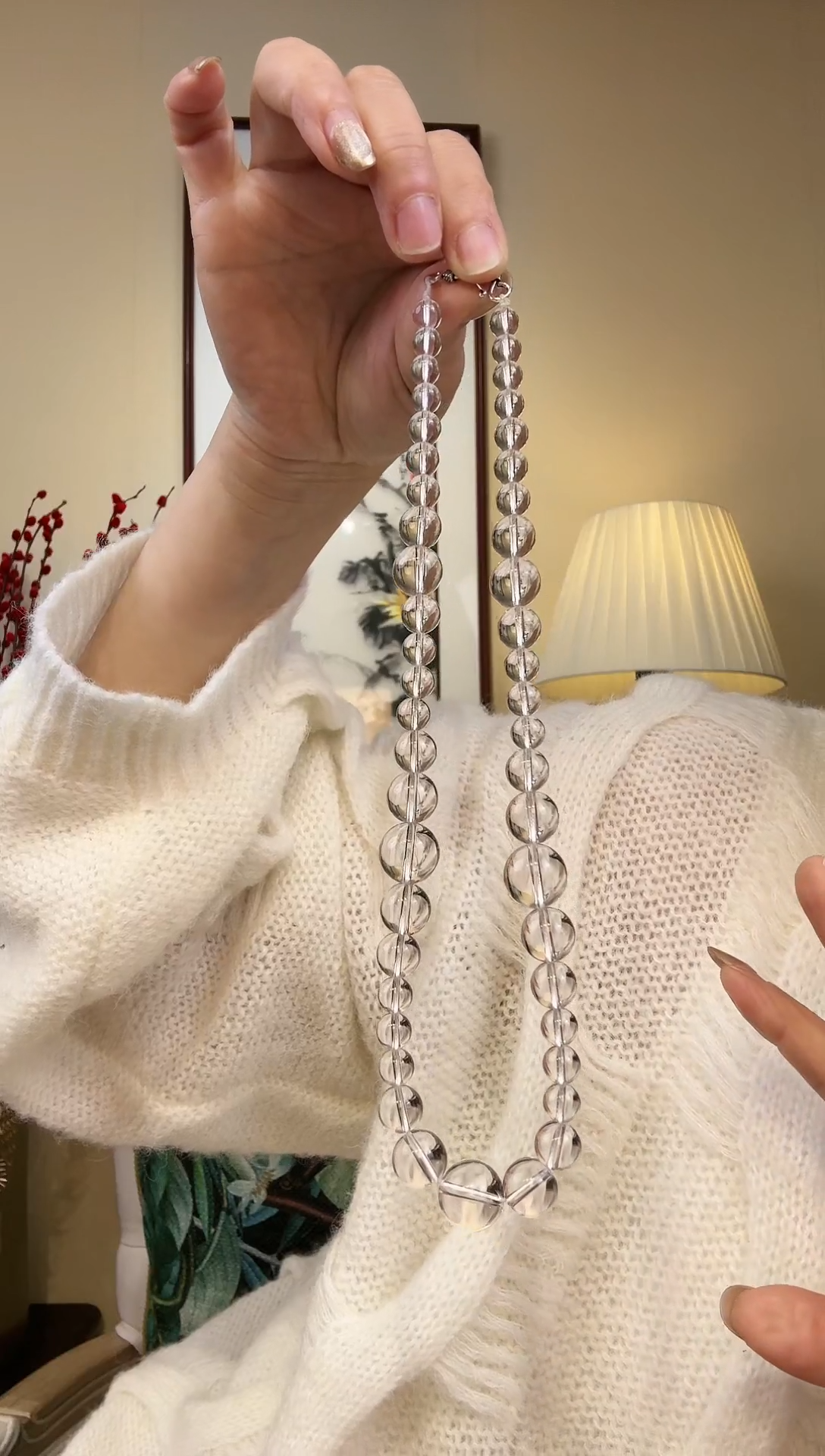 【闪购商品】水晶颈饰银S925镶嵌晨露