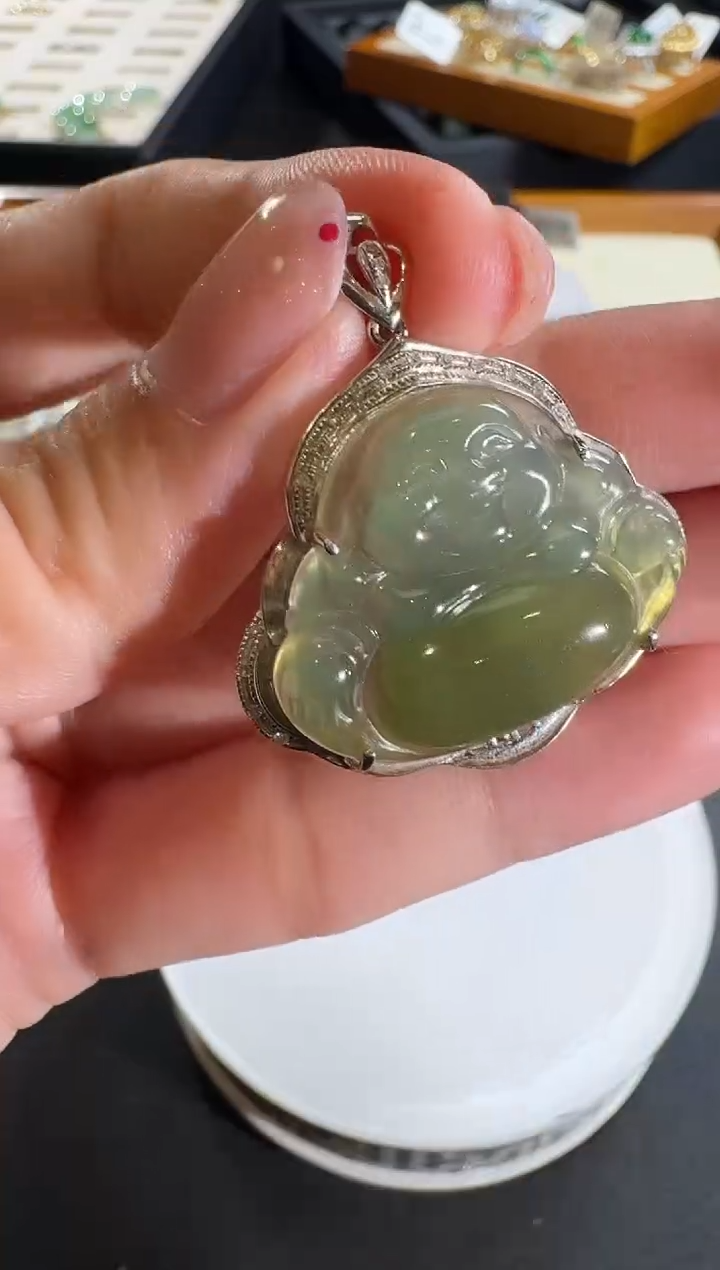 【闪购商品】翡翠颈饰18K金镶嵌【源头工厂】钻石镶嵌