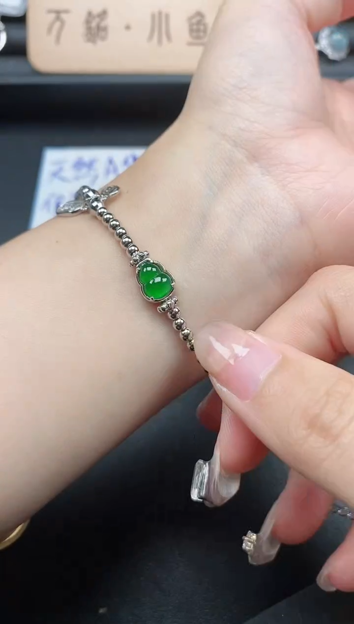 翡翠戒指银S925镶嵌5151-20