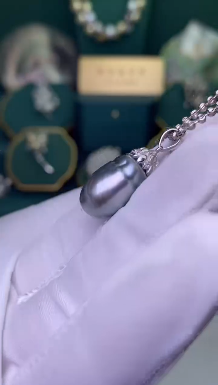 【闪购商品】海水珍珠颈饰银S925镶嵌11-12