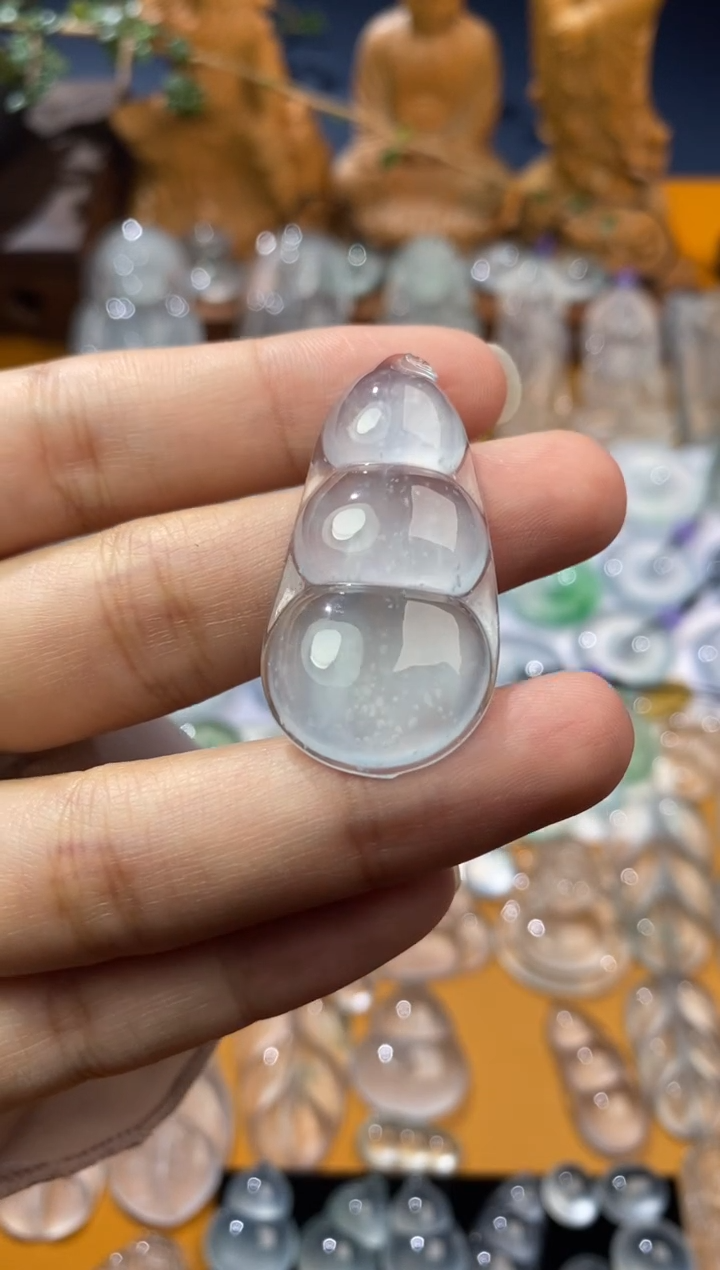 【闪购商品】定制翡翠未镶嵌福豆41*20*5.8