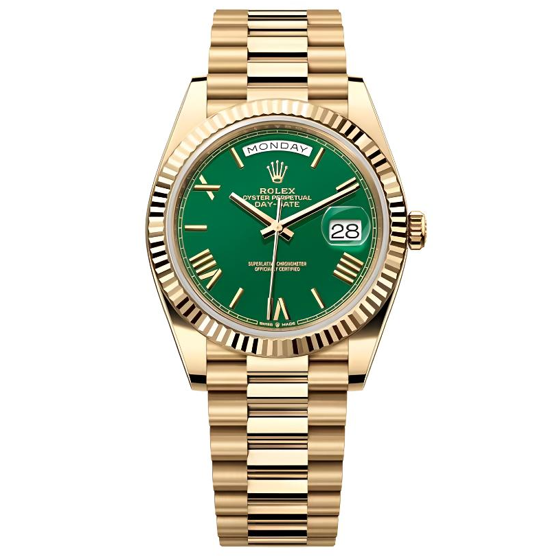 99新 Rolex/劳力士 星期日历系列228238赌桌绿 24年单表