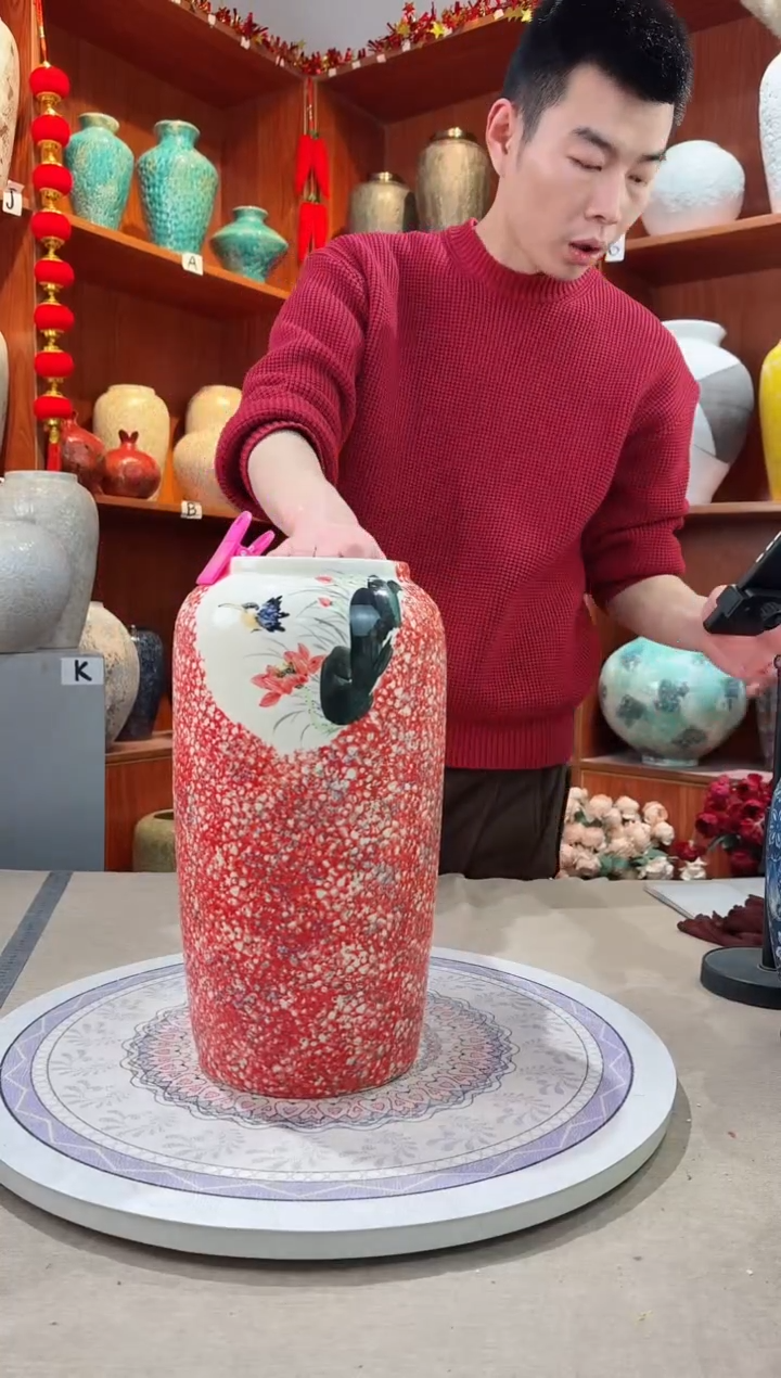 【闪购商品】瓶孤品 手绘陶瓷花瓶 无花 a791